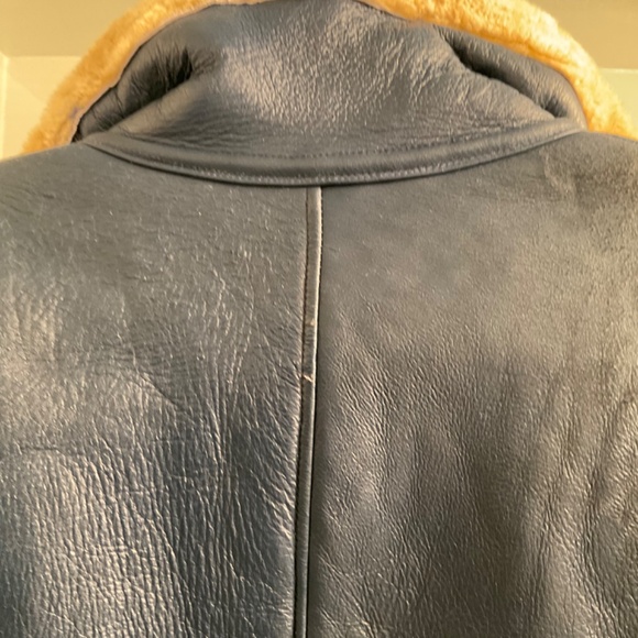 Vintage Authentic Leather Shearling Coat - Picture 14 of 16